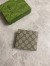 Gucci Bi-fold Wallet in Beige Supreme Canvas with Blue Interior