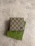 Gucci Bi-fold Wallet in Beige Supreme Canvas with Blue Interior