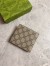Gucci Bi-fold Wallet in Beige Supreme Canvas with Brown Interior