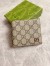 Gucci Bi-fold Wallet in Beige Supreme Canvas with Red Interior