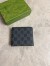 Gucci Bi-fold Wallet in Black Supreme Canvas with Green Interior
