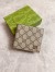Gucci Bi-fold Coin Wallet in Beige Supreme Canvas with Brown Interior