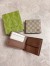 Gucci Bi-fold Coin Wallet in Beige Supreme Canvas with Brown Interior