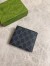 Gucci Bi-fold Coin Wallet in Black Supreme Canvas with Grey Interior