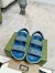 Gucci Women's Sandals in Light Blue Denim with Double G