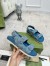 Gucci Women's Sandals in Light Blue Denim with Double G