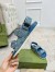 Gucci Women's Sandals in Light Blue Denim with Double G