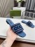 Gucci Women's Slide Sandals in Dedim with Gucci Script