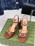 Gucci Horsebit Sandals 95mm in Brown Leather