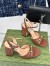 Gucci Horsebit Sandals 95mm in Brown Leather