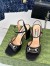 Gucci Horsebit Sandals 95mm in Black Leather