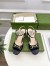 Gucci Horsebit 75mm Sandals in Black Leather