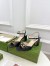 Gucci Horsebit 75mm Sandals in Black Leather