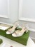 Gucci Horsebit 75mm Sandals in White Leather