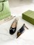 Gucci Horsebit Slide Sandals 85mm in Black Leather with Crystals