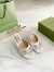 Gucci Horsebit Slide Sandals 85mm in White Leather with Crystals