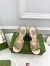 Gucci Horsebit Sandals 95mm in Metallic Gold Leather with Crystals