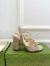 Gucci Horsebit Sandals 95mm in Metallic Gold Leather with Crystals