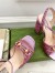 Gucci Horsebit Sandals 95mm in Metallic Pink Leather with Crystals