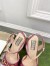 Gucci Horsebit Sandals 95mm in Metallic Pink Leather with Crystals