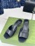 Gucci Interlocking G Heel Sandals in Black Leather