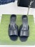 Gucci Interlocking G Heel Sandals in Black Leather