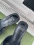Gucci Interlocking G Heel Sandals in Black Leather