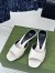 Gucci Interlocking G Heel Sandals in White Leather