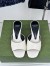 Gucci Interlocking G Heel Sandals in White Leather