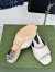 Gucci Interlocking G Heel Sandals in White Leather