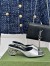 Gucci Interlocking G Heel Sandals in Silver Metallic Leather