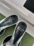 Gucci Interlocking G Heel Sandals in Silver Metallic Leather
