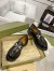 Gucci Women's Lug Sole Loafers in Black Leather with Crystals Horsebit 