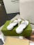 Gucci Women's GG Marmont Thong Sandals in White Leather