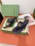 Gucci Women's GG Marmont Thong Sandals 55mm in Black Leather