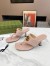 Gucci Women's GG Marmont Thong Sandals 55mm in Pink Leather
