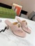 Gucci Women's GG Marmont Thong Sandals 55mm in Pink Leather