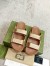 Gucci Women's Velcro Sandals in Natural Raffia 