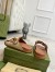 Gucci Women's Velcro Sandals in Natural Raffia 