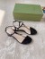 Gucci Signoria Thong Sandals in Black Patent Calfskin