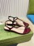 Gucci Signoria Thong Sandals in Red Patent Calfskin