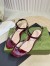 Gucci Signoria Thong Sandals in Red Patent Calfskin