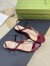 Gucci Signoria Thong Sandals in Red Patent Calfskin