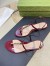 Gucci Signoria Thong Sandals in Red Patent Calfskin
