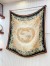 Gucci Interlocking G Floral Shawl in Black/Beige Cashmere