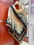 Gucci Interlocking G Floral Shawl in Black/Beige Cashmere