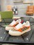 Gucci Women's Re-Web Sneakers in GG Canvas with Orange Leather