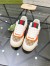Gucci Women's Re-Web Sneakers in GG Canvas with Orange Leather