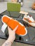 Gucci Women's Re-Web Sneakers in GG Canvas with Orange Leather