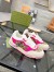 Gucci Women's Re-Web Sneakers in GG Canvas with Pink Leather